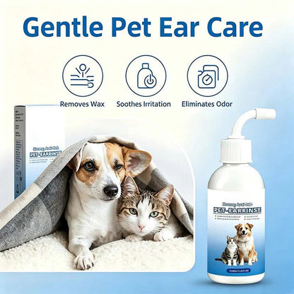 Gentle Pet Ear Wash | Odor-Free Cleaning for Dogs & Cats🌿