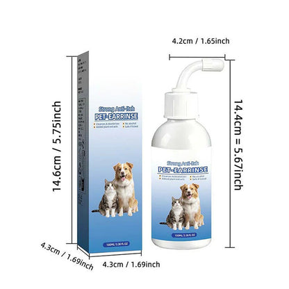 Gentle Pet Ear Wash | Odor-Free Cleaning for Dogs & Cats🌿
