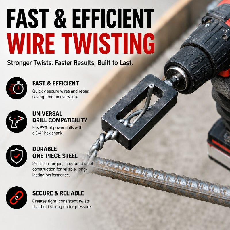 Skglm™ — Turn Your Drill Into a Powerhouse for Rock-Solid, Effortless Wire Ties