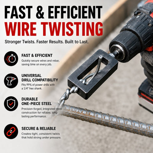 Skglm™ — Turn Your Drill Into a Powerhouse for Rock-Solid, Effortless Wire Ties